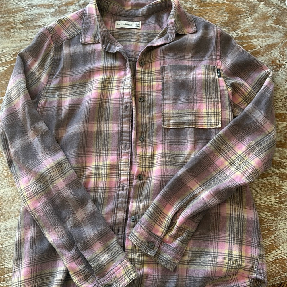 Abercrombie kids plaid shirt